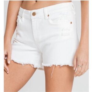 Blank NYC The Essex Cut Off Short Shorts White Denim Jean Jeans size 30